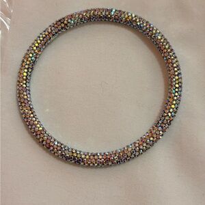 Elegant Multicolor Crystal Bangle by Jaqueline Kent.